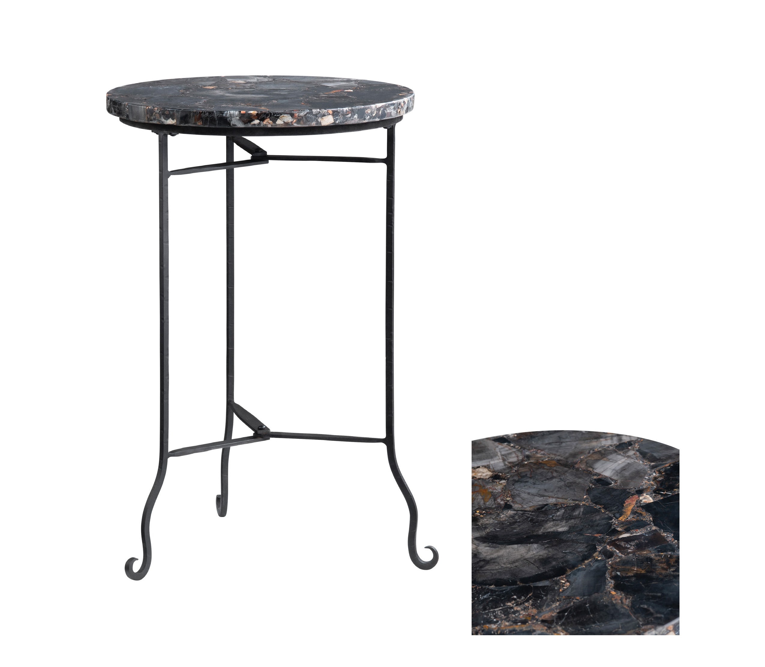Crestview Pennington Petrified Wood Accent Table 