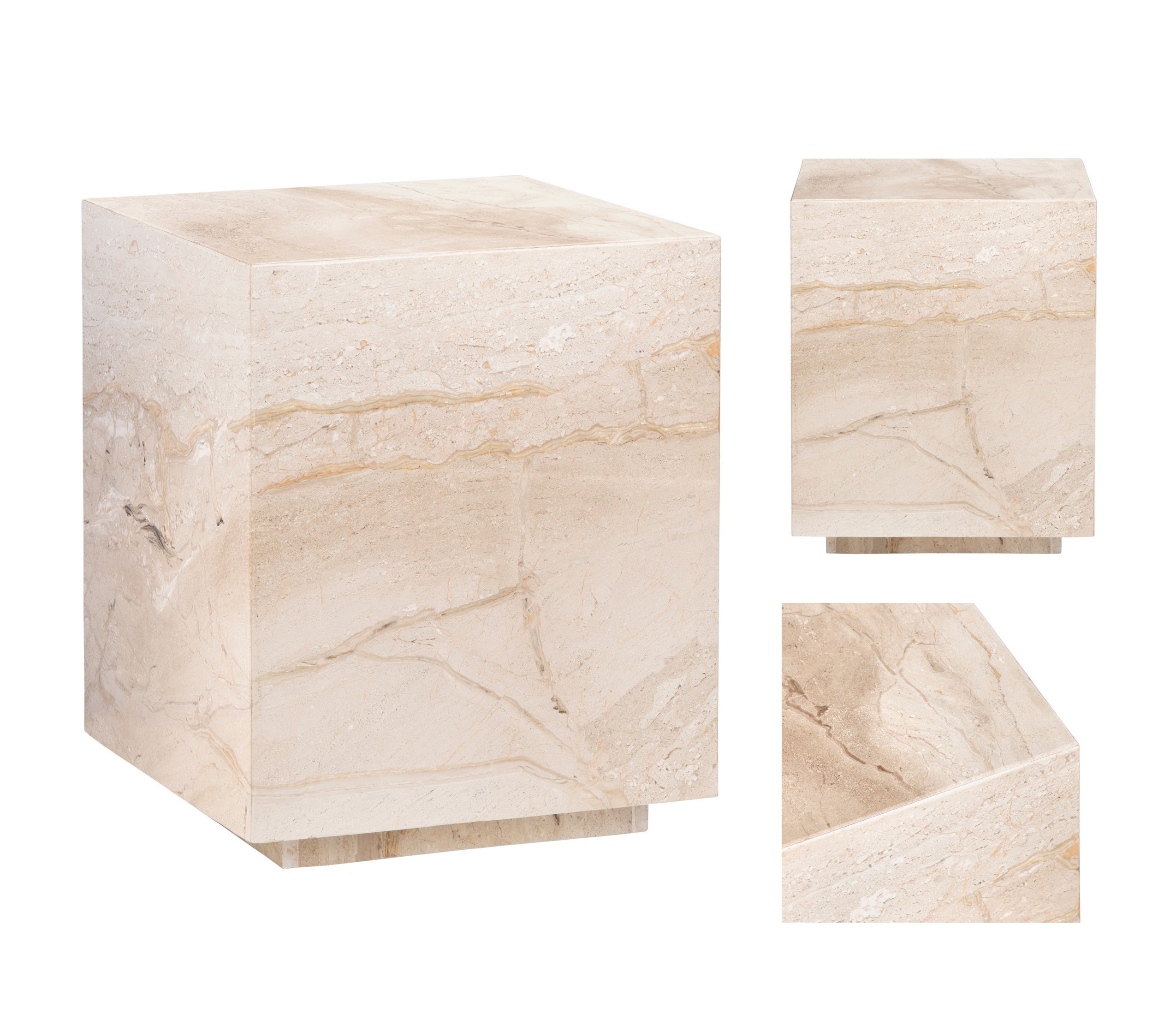 Florence Dyna Marble End Table - Thumbnail 2