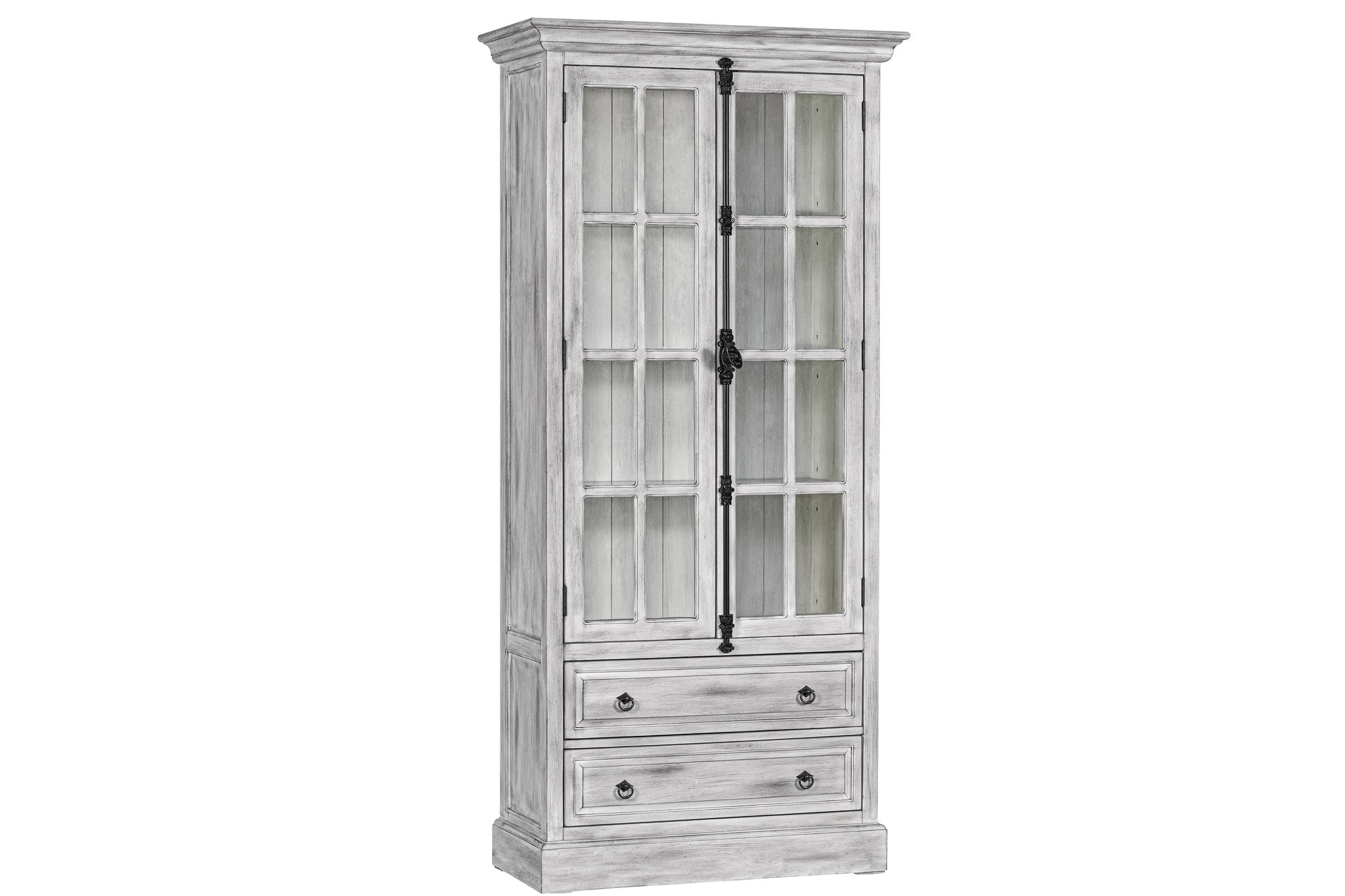 Crestview Living Room Hudson 2 Drawer 2 Door Curio CVFVR8303 Woodstock Furniture