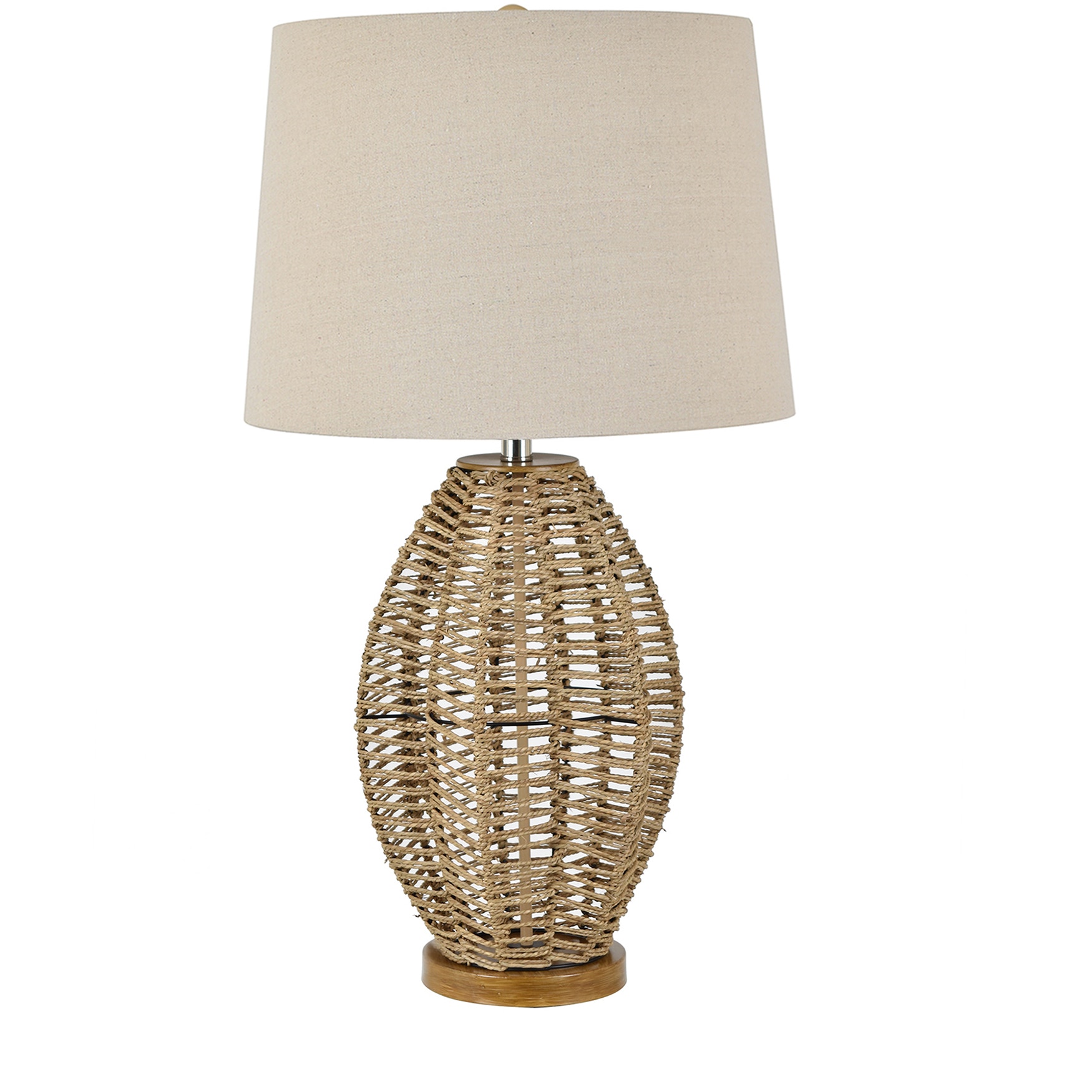 Woven best sale table lamp