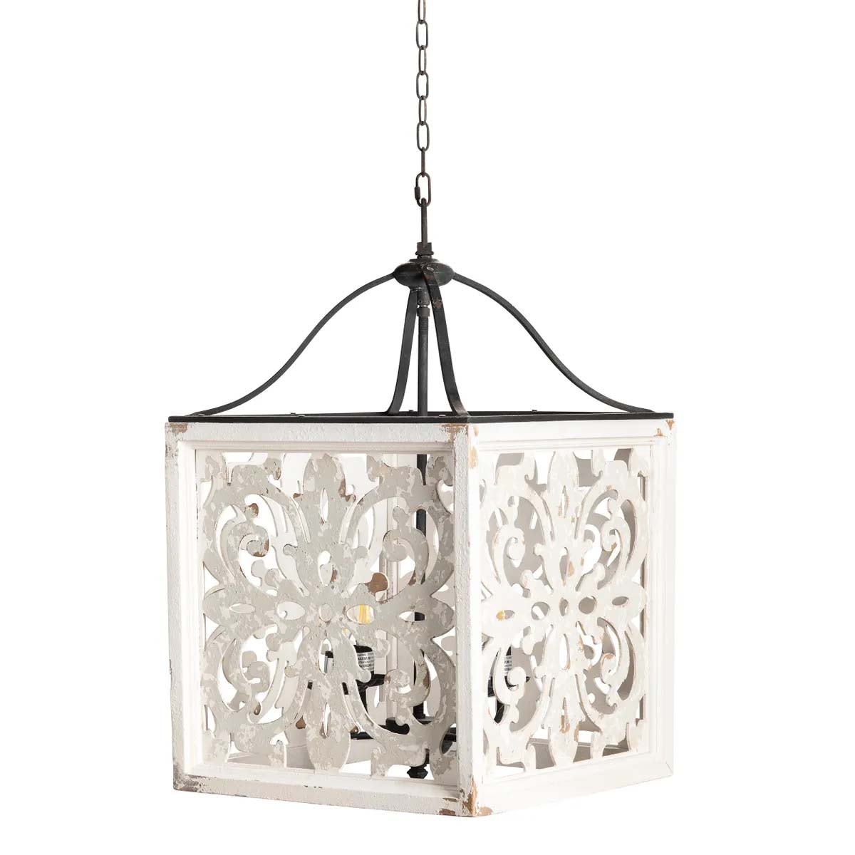 Crestview Mariah 29 Inch Wood And Letal Pendant Light EVPDA076
