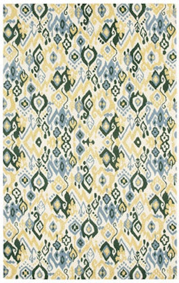 Floral Oriental Style Rug With Border Print