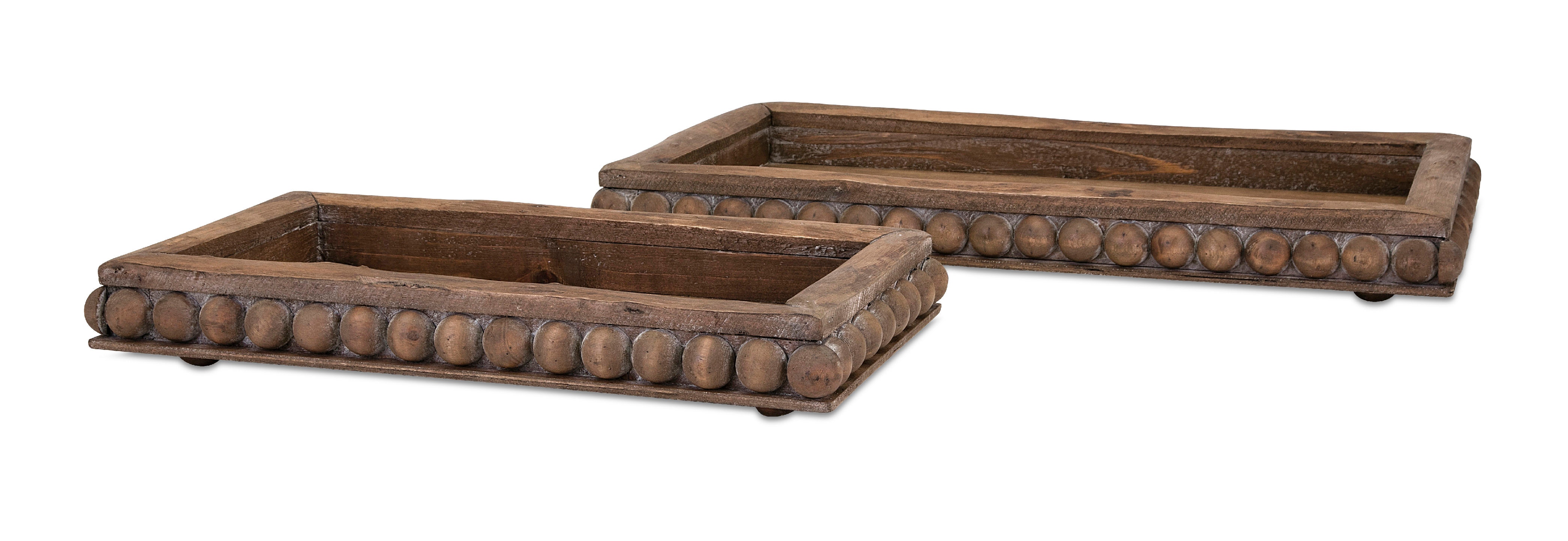 Imax Corporation Accessories Kelly Wooden Decorative Trays Set