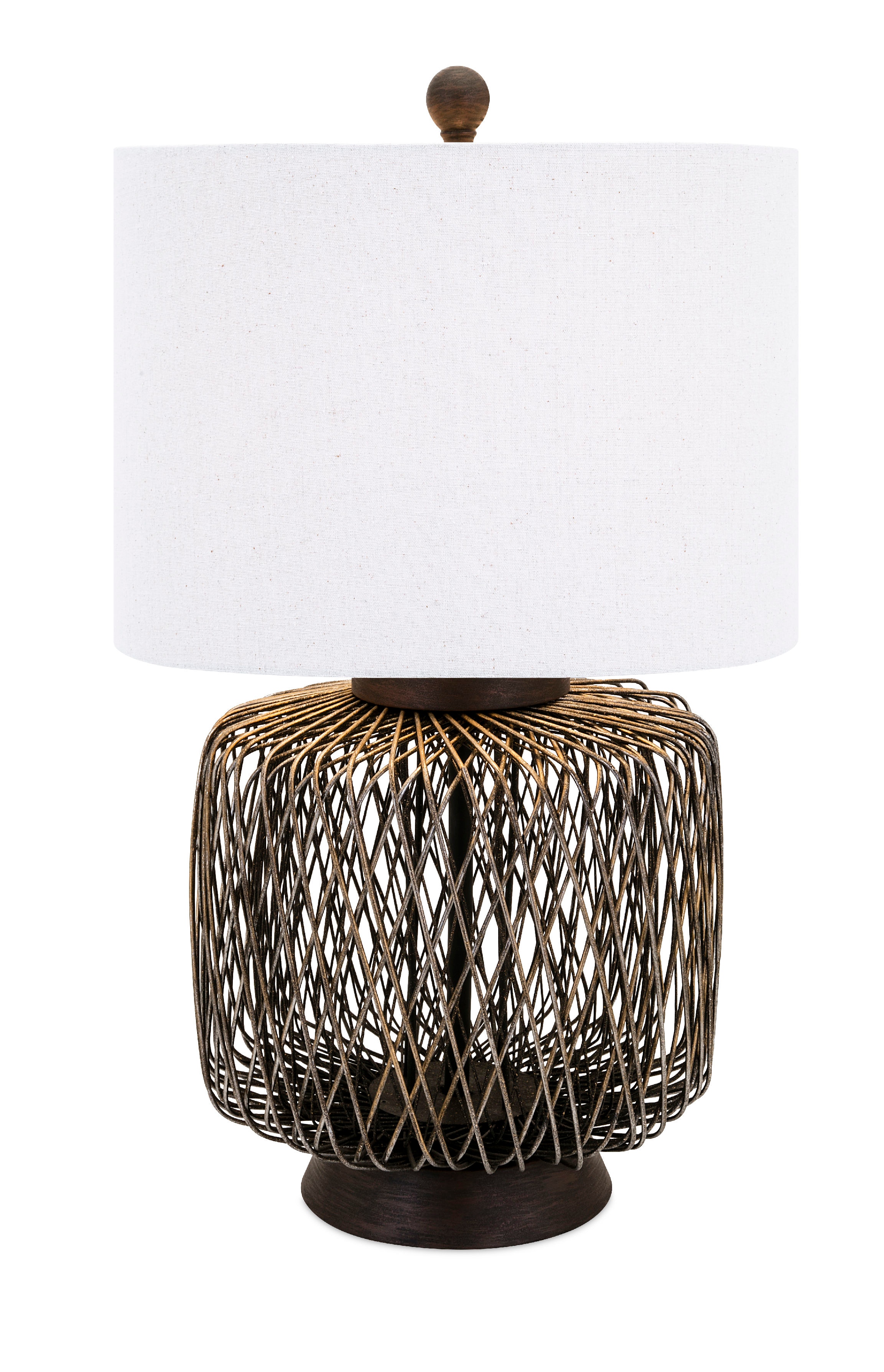 woven table lamp