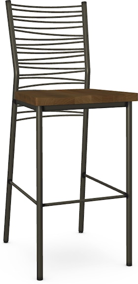 Amisco Crescent Bar height non swivel stool 40123-30B