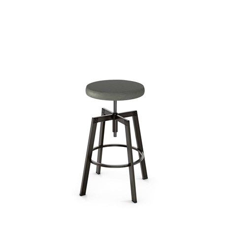 Amisco Bar and Game Room Architect Screw Stool 42563 | Hickory