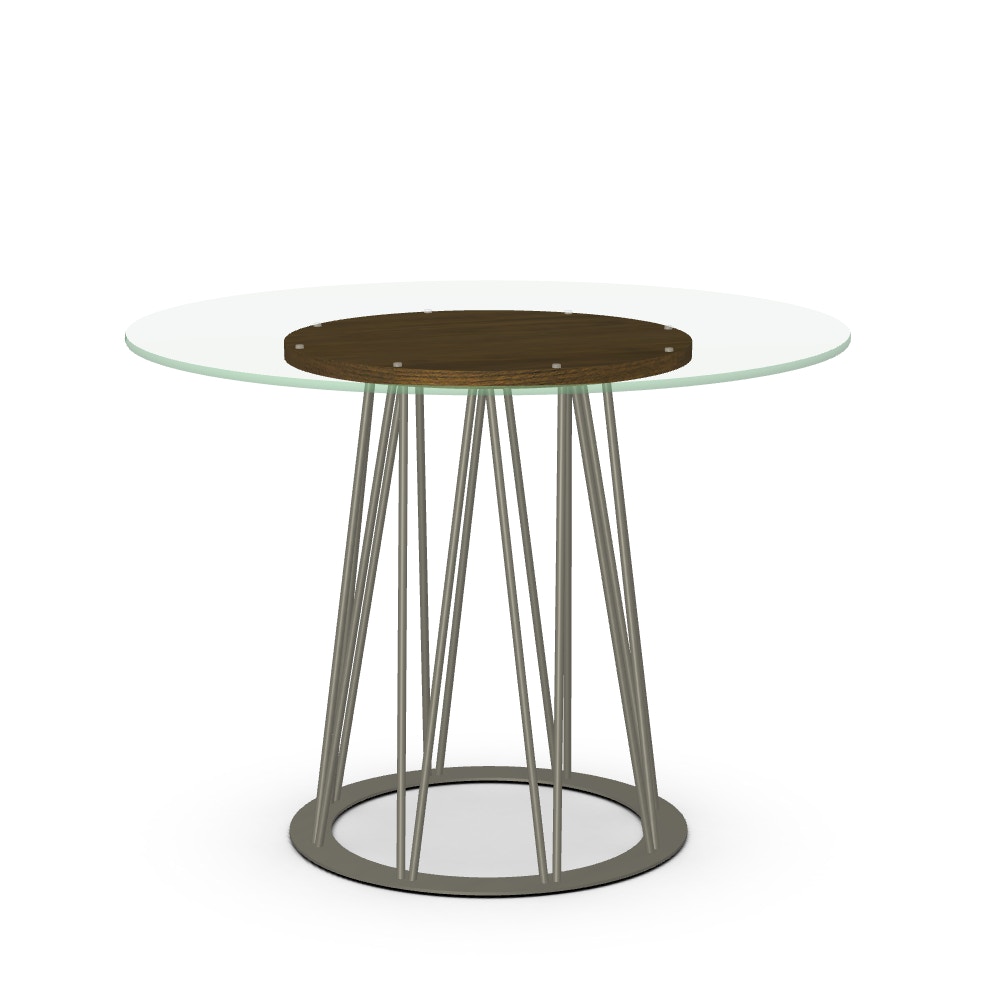  Calypso Table Base With Wood Veneer (Walnut) Accent 