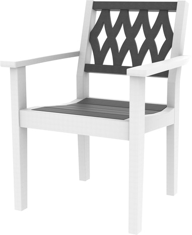 Seaside Casual Greenwich Dining Arm Chair Diamond Back Style 602D