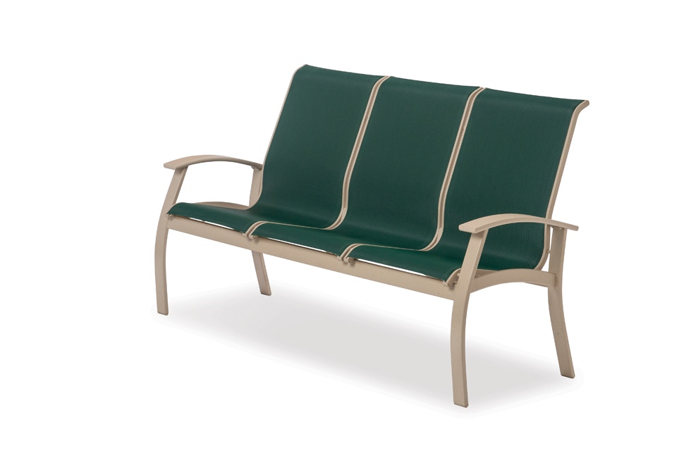  Belle Isle Sling Three-Seat Sofa with Polymer Accents 