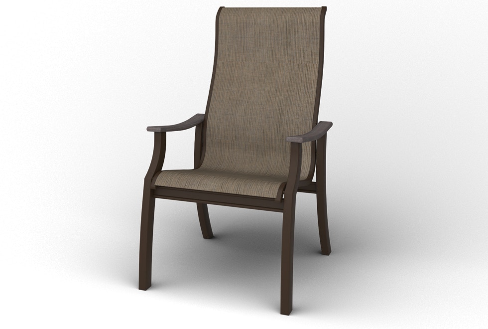 Telescope Casual Furniture St. Catherine MGP Sling Supreme Arm Chair with Rustic Arms H030