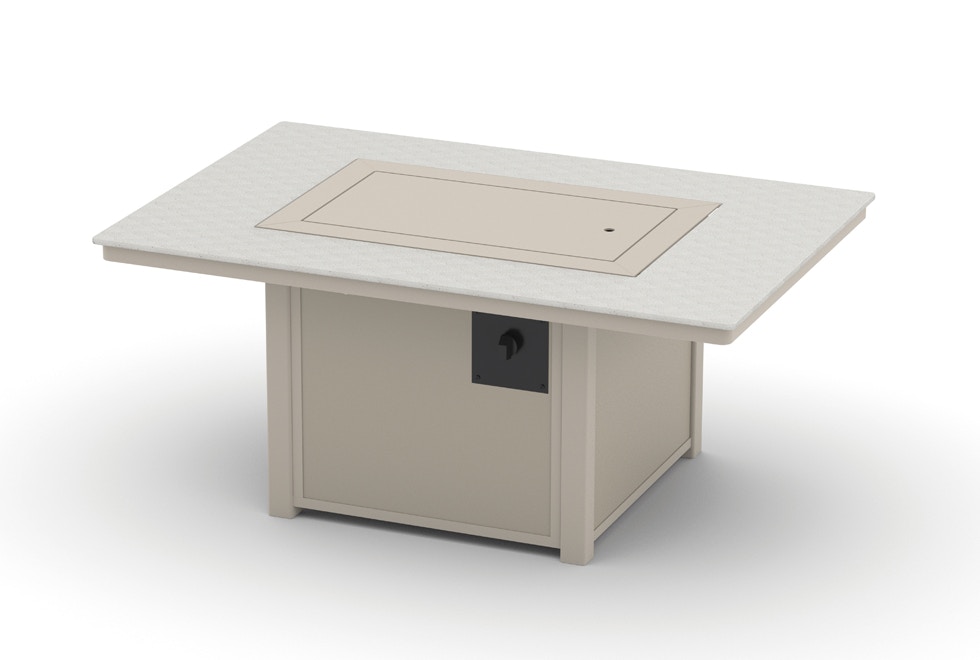 Telescope Casual Furniture Origins Fire Tables 36 Inch x 54 Inch Rectangular Origins Top Fire Table CF40