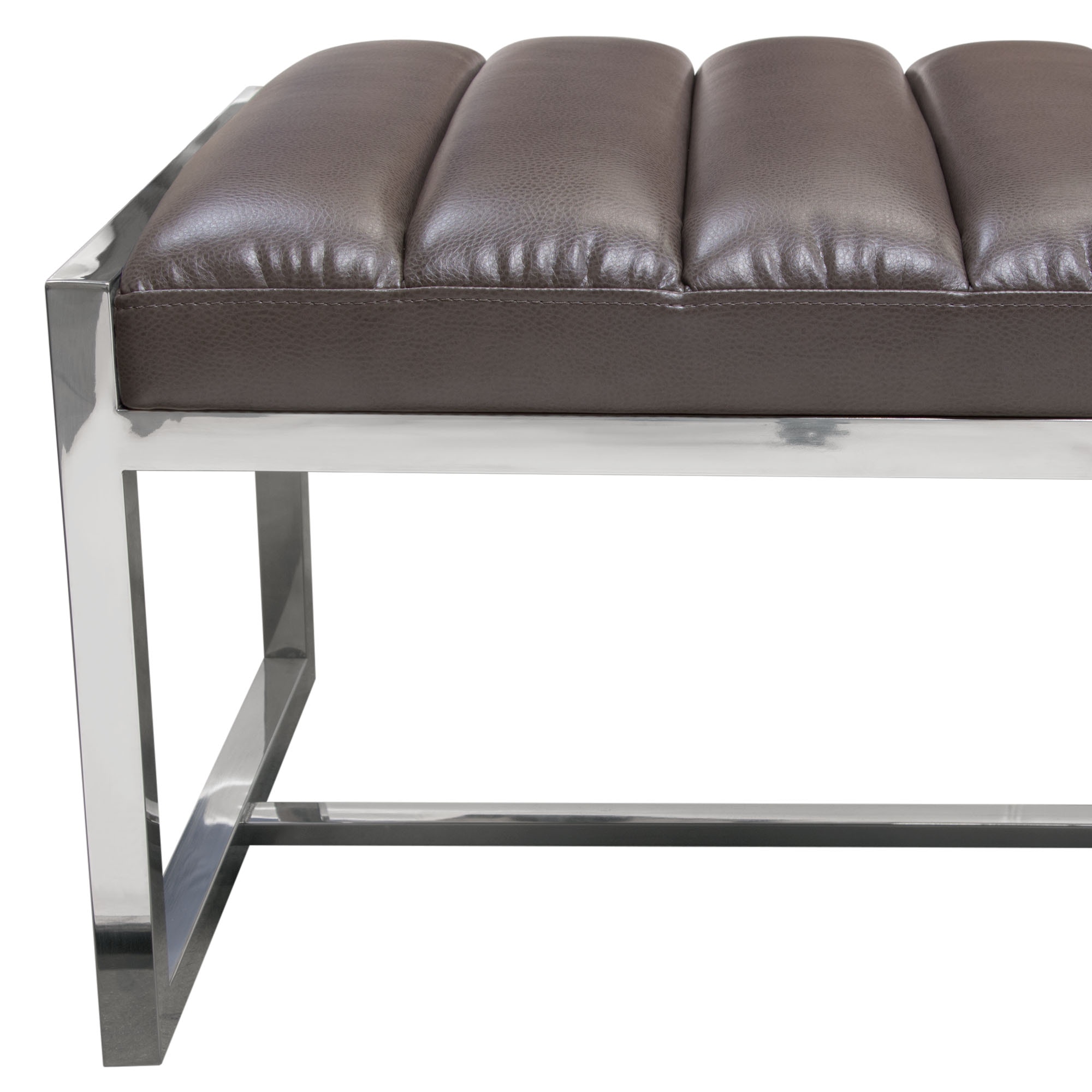 Diamond Sofa Living Room Bardot Large Bench Ottoman With Polished