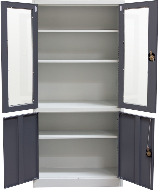 Diamond Sofa Home Office 4 Door 5 Shelf Bookcase With Tempered Gl Diamond Sofa 4 Door 5 Shelf Bookcase With Tempered Gl Front And Key