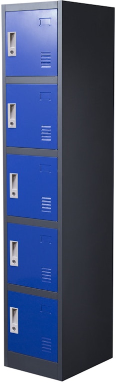 Diamond Sofa Living Room 5 Door Metal Storage Locker Cabinet With Key Lock Entry Lb5bu Noble