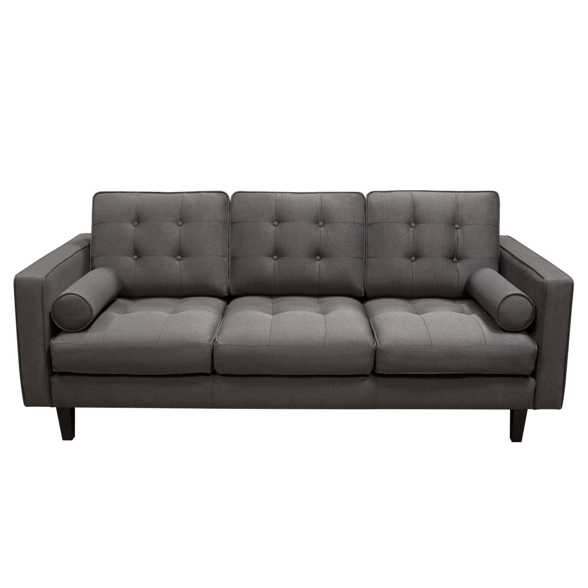 Diamond Sofa Living Room Neptune Sofa In Grey Fabric With Tufted