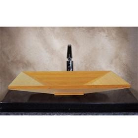 Yosemite Home Decor Bar And Game Room Natural Bamboo Topmount Modern Euro Vessel Sink Braxton L