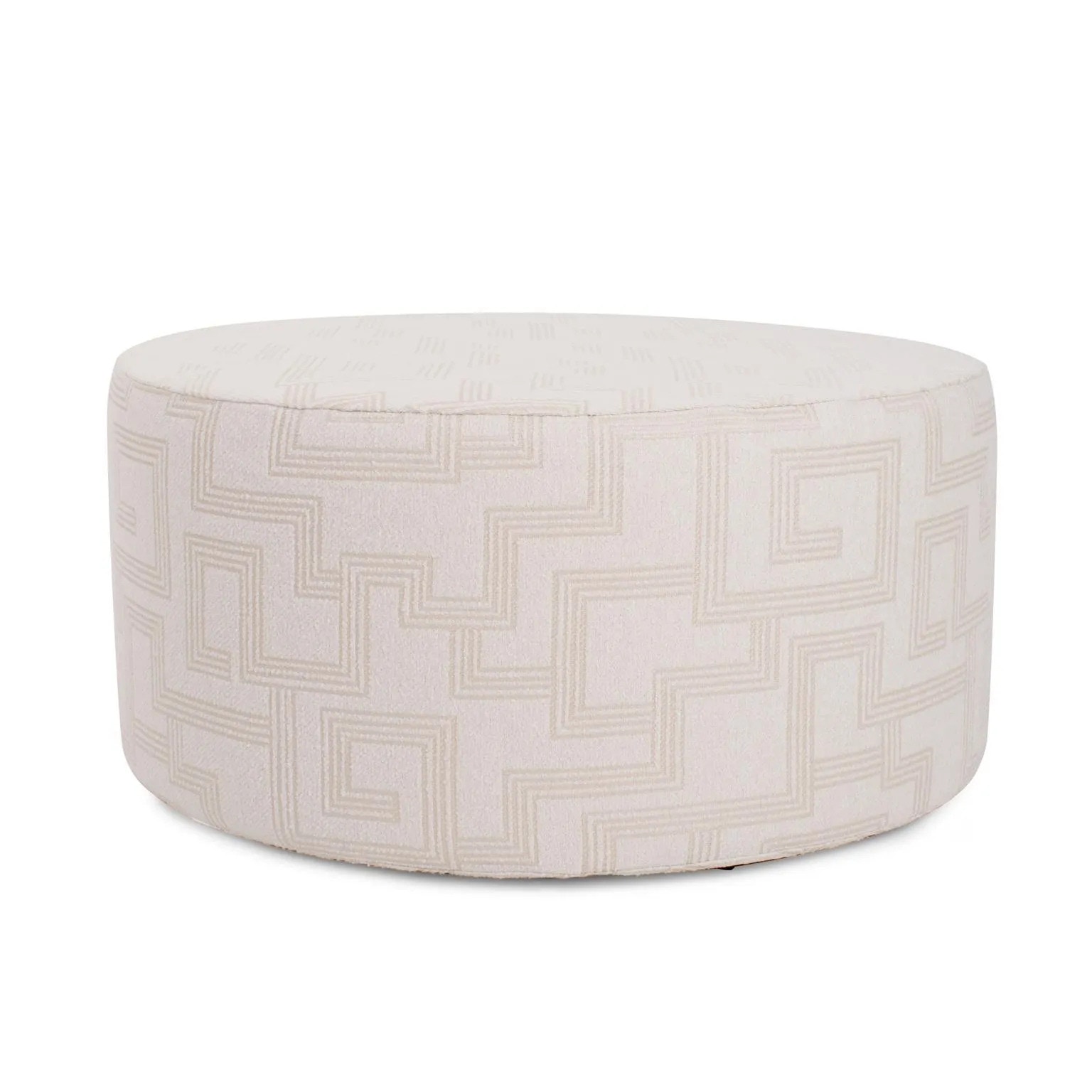 Howard Elliott Indoor/Outdoor Universal Round Ottoman Syros Natural Q132-1352