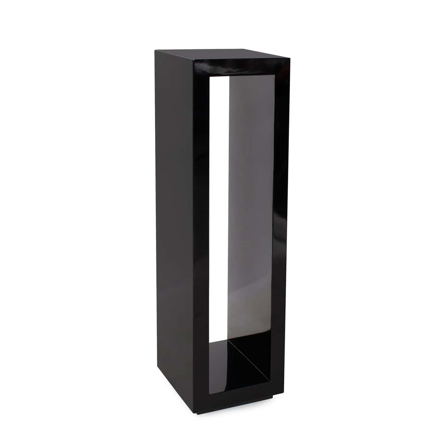 Howard Elliott Nero Lacquered Contemporary Display Pedestal- Tall 150022