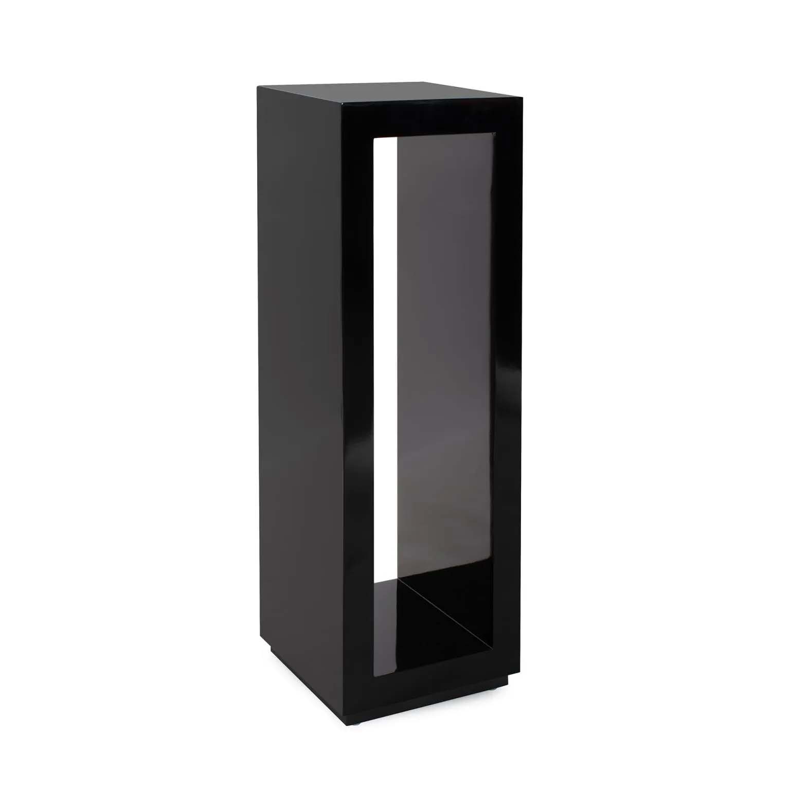 Howard Elliott Nero Lacquered Contemporary Display Pedestal- Short 150029