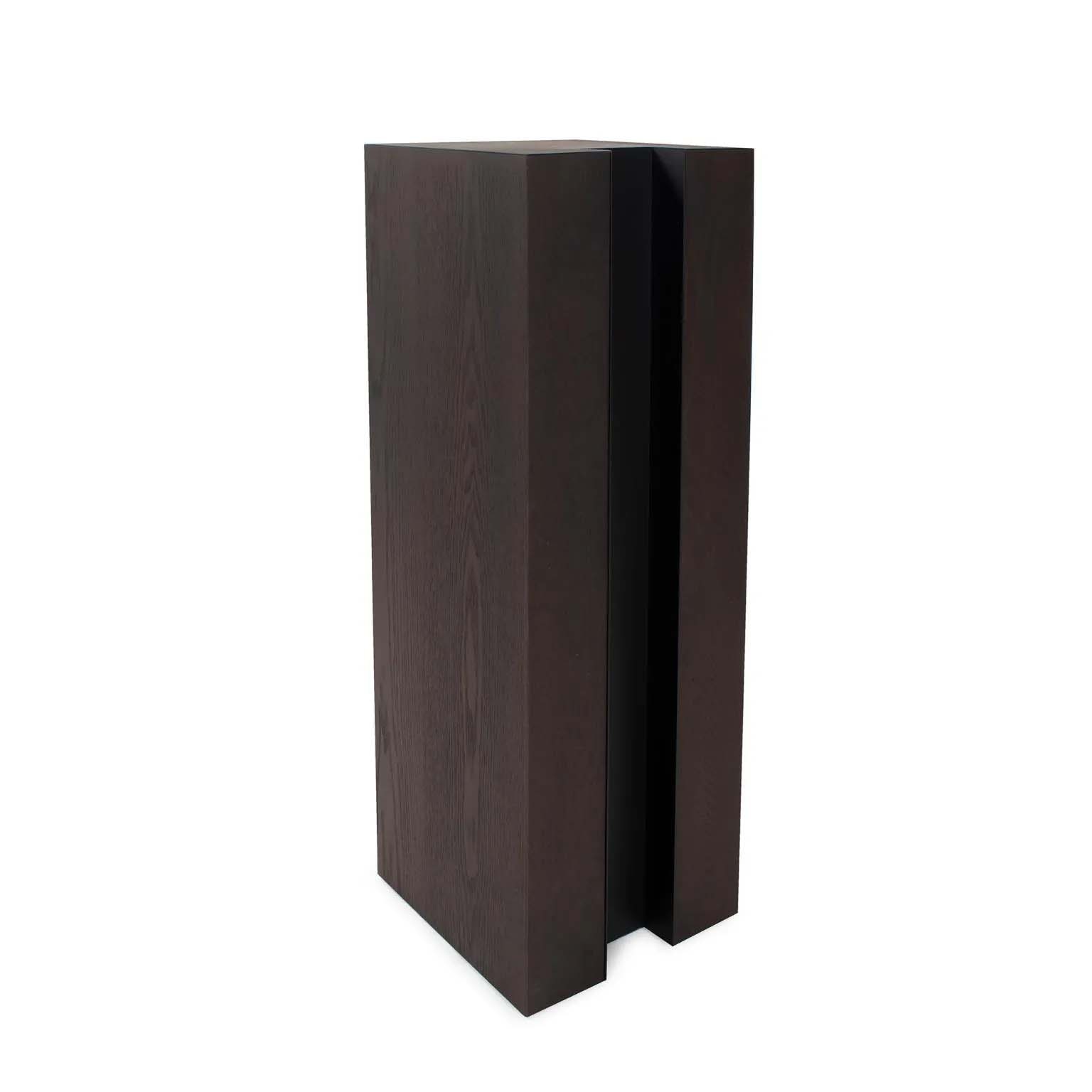 Howard Elliott Bertoia Black Wooden Display Pedestal- Tall 170125