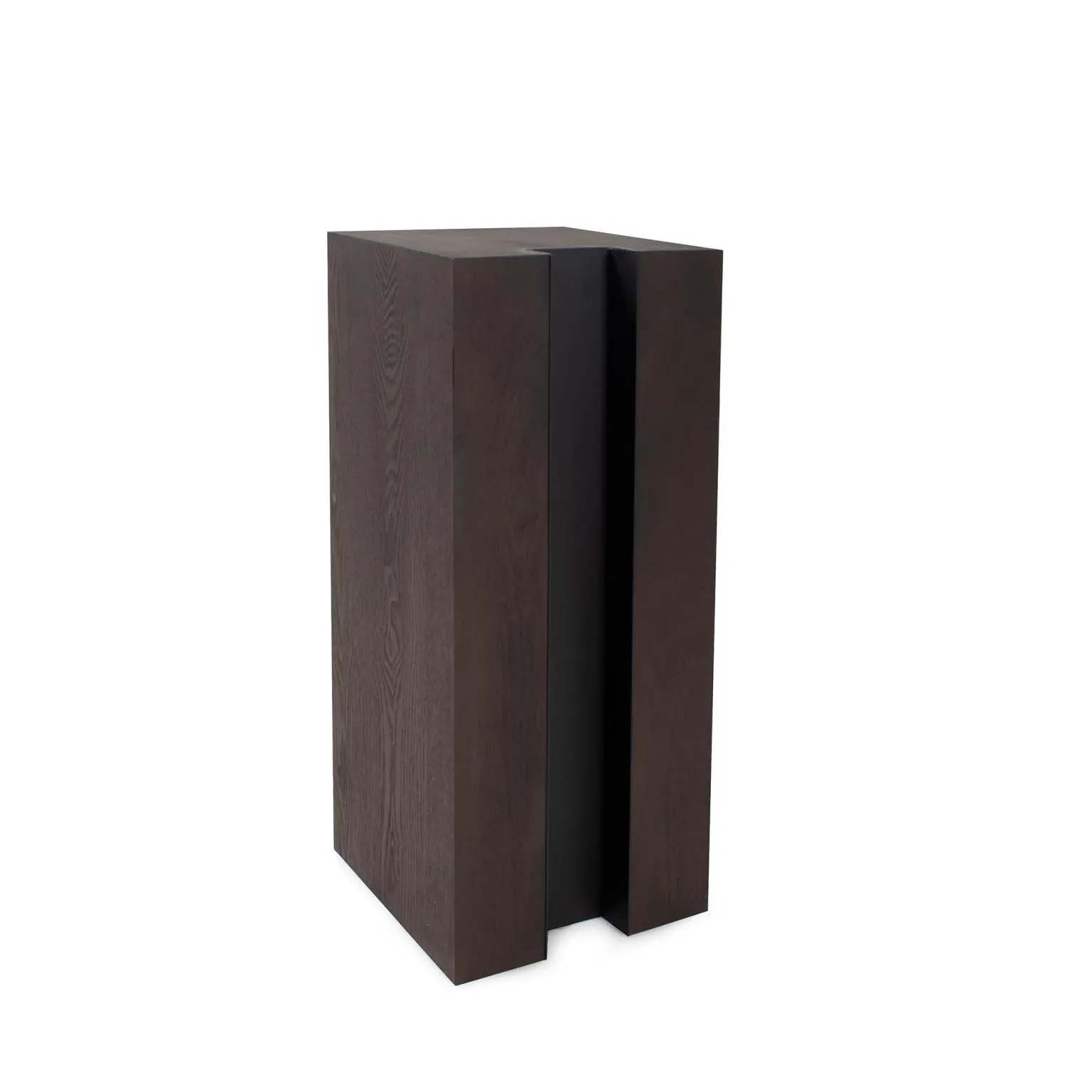 Howard Elliott Bertoia Black Wooden Display Pedestal- Short 170126