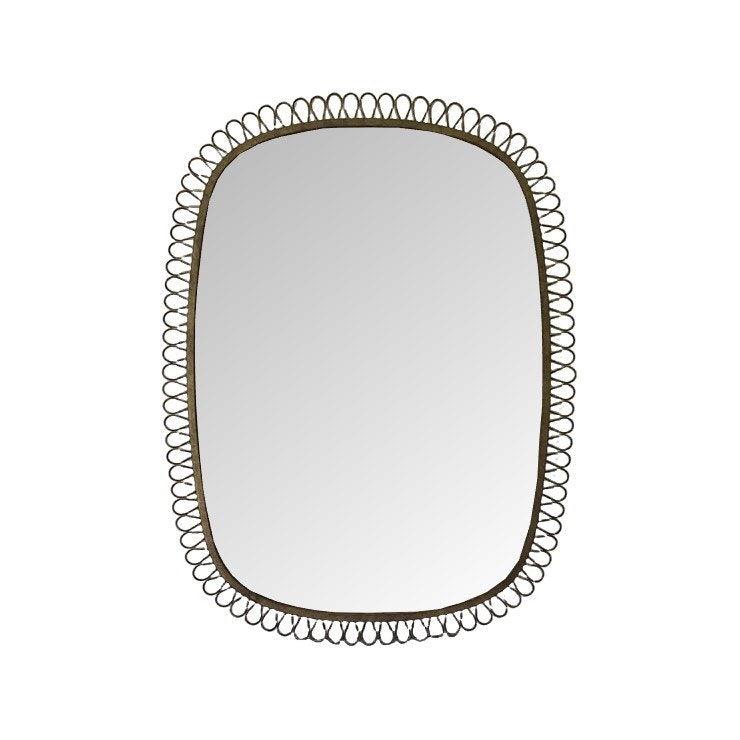 Howard Elliott Squiggle Rectangular Mirror Bronze 170190