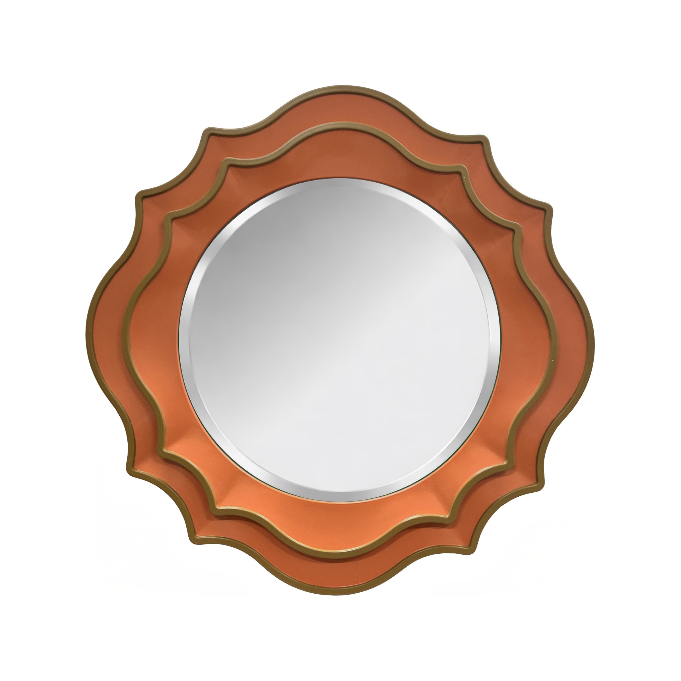 Howard Elliott Ethan Round Mirror Orange 180040