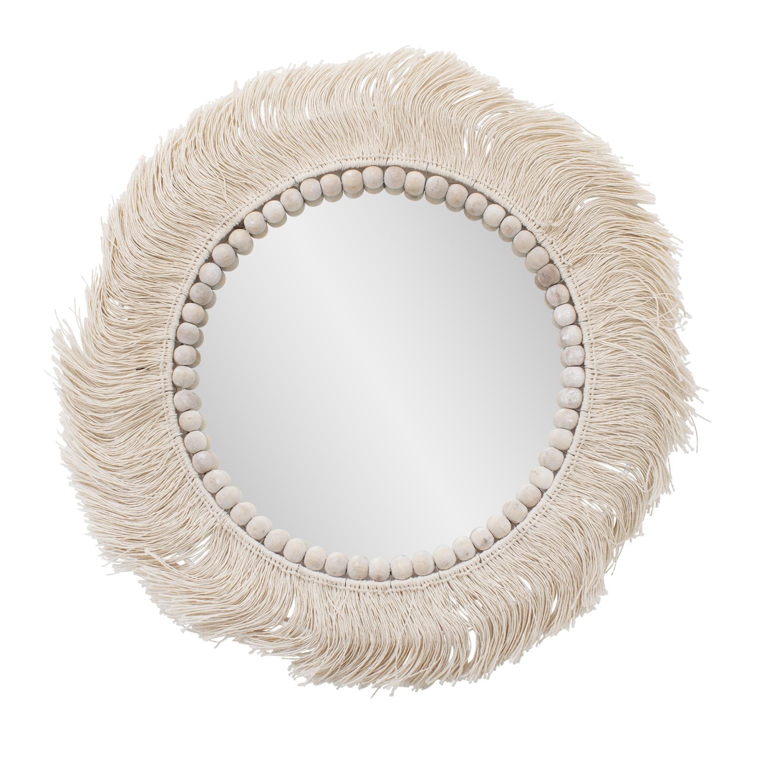 Howard Elliott Fringe Round Mirror 190014
