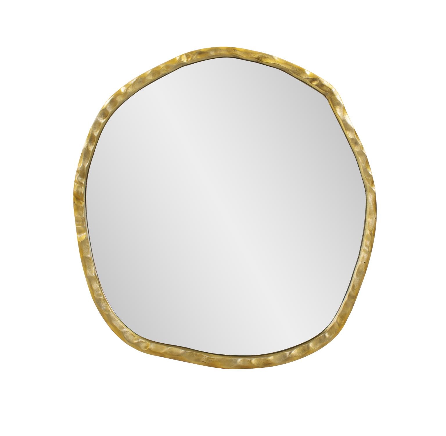 Howard Elliott Martine Abstract Cast Iron Mirror in Gold 190035