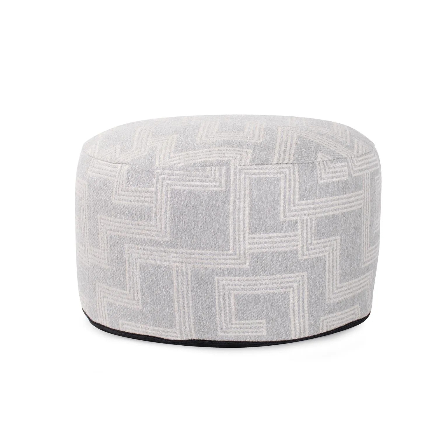 Howard Elliott Short Indoor/Outdoor Pouf Syros Fog Q871-1353