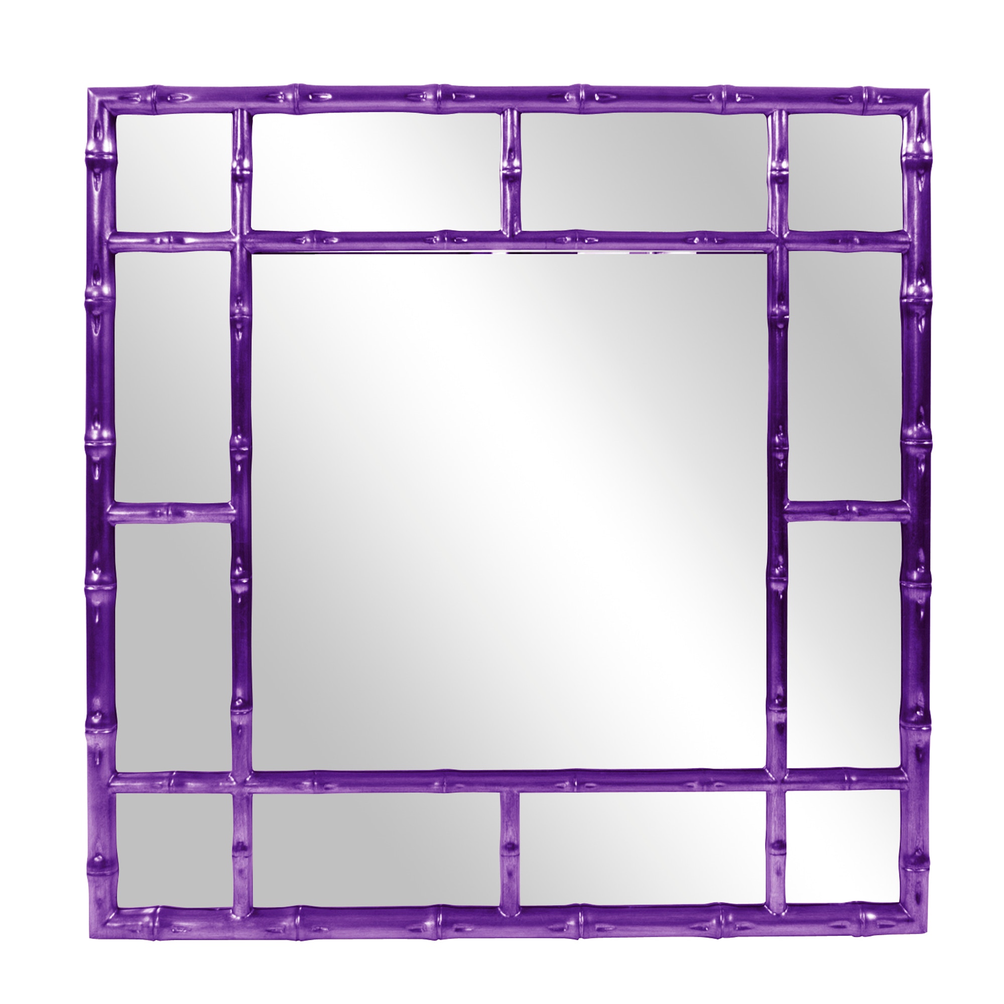 Howard Elliott Bamboo Mirror - Glossy Royal Purple 92120RP