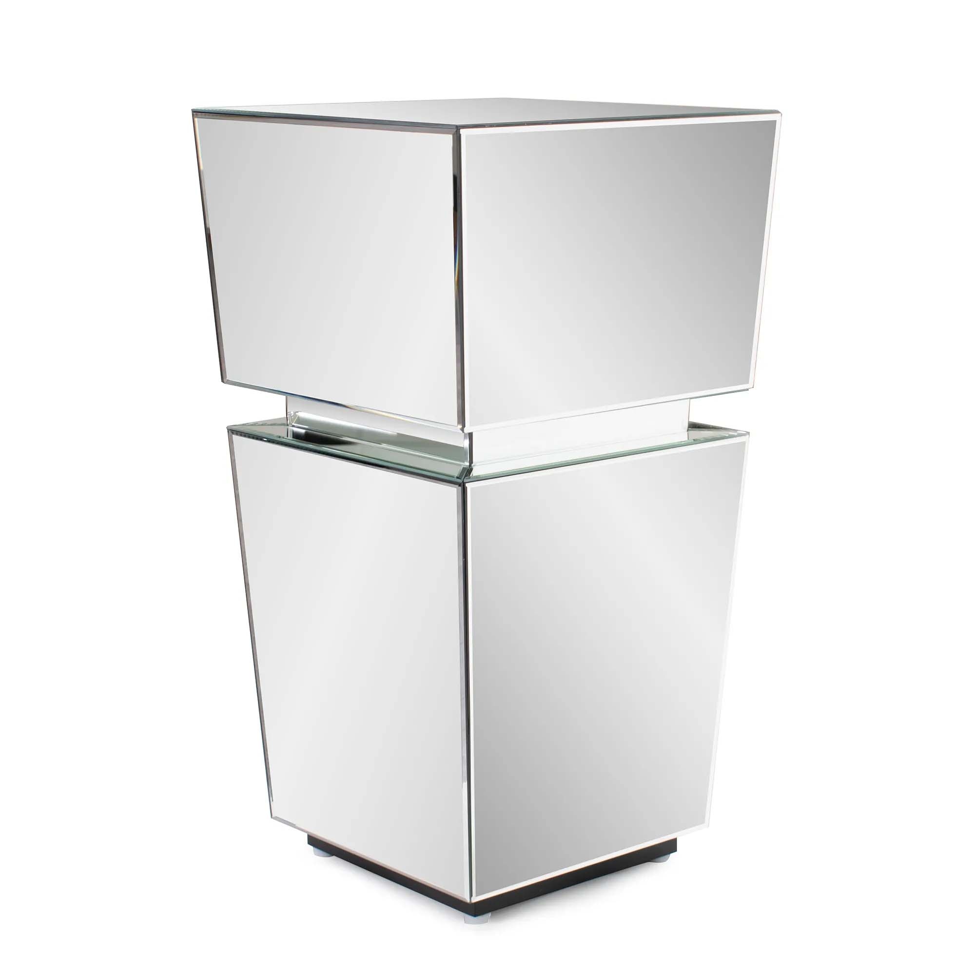 Howard Elliott Clear Mirrored Pedestal Short 29132