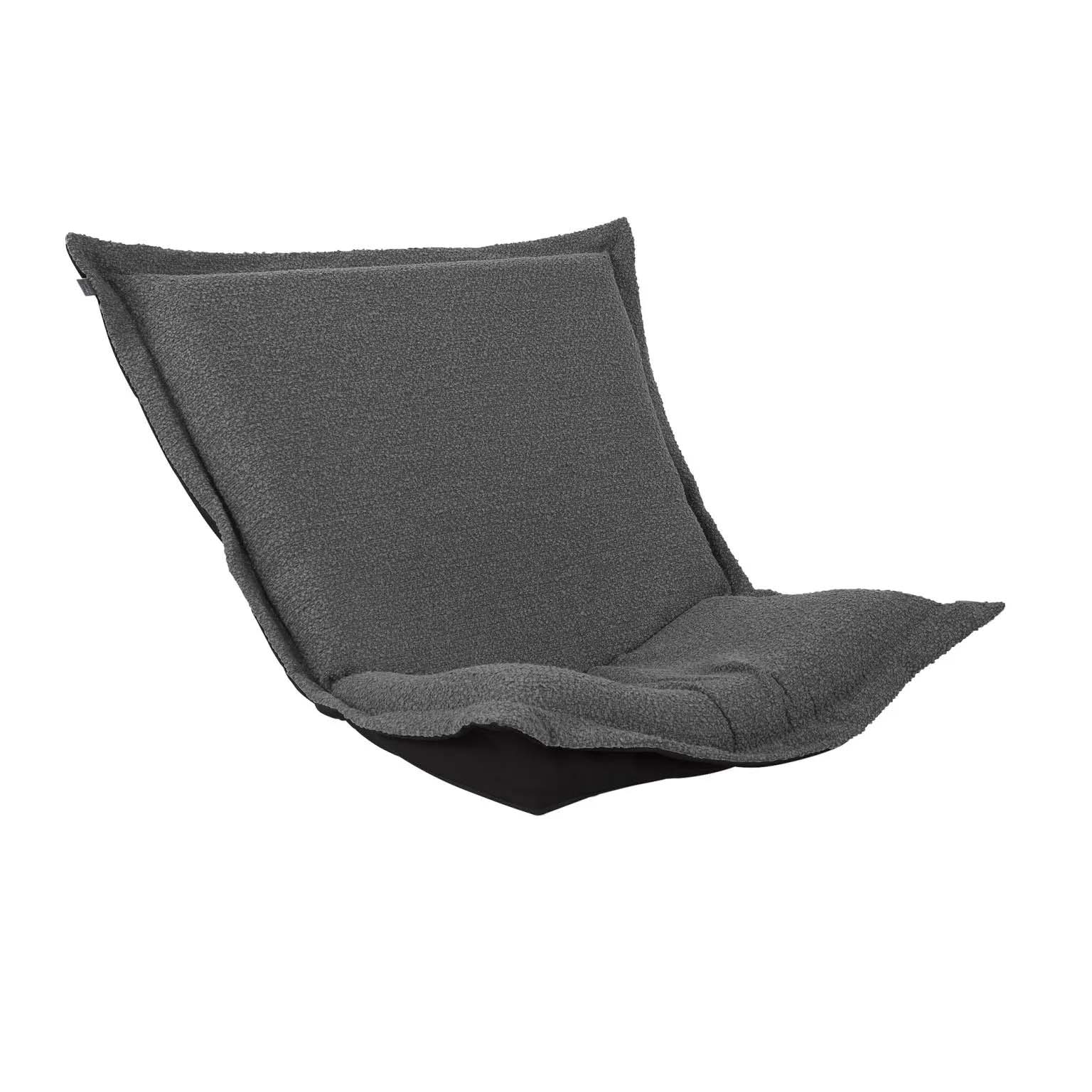 Howard Elliott Scroll Puff Chair Cover & Cushion- Barbet Charcoal/Black 300-1264P