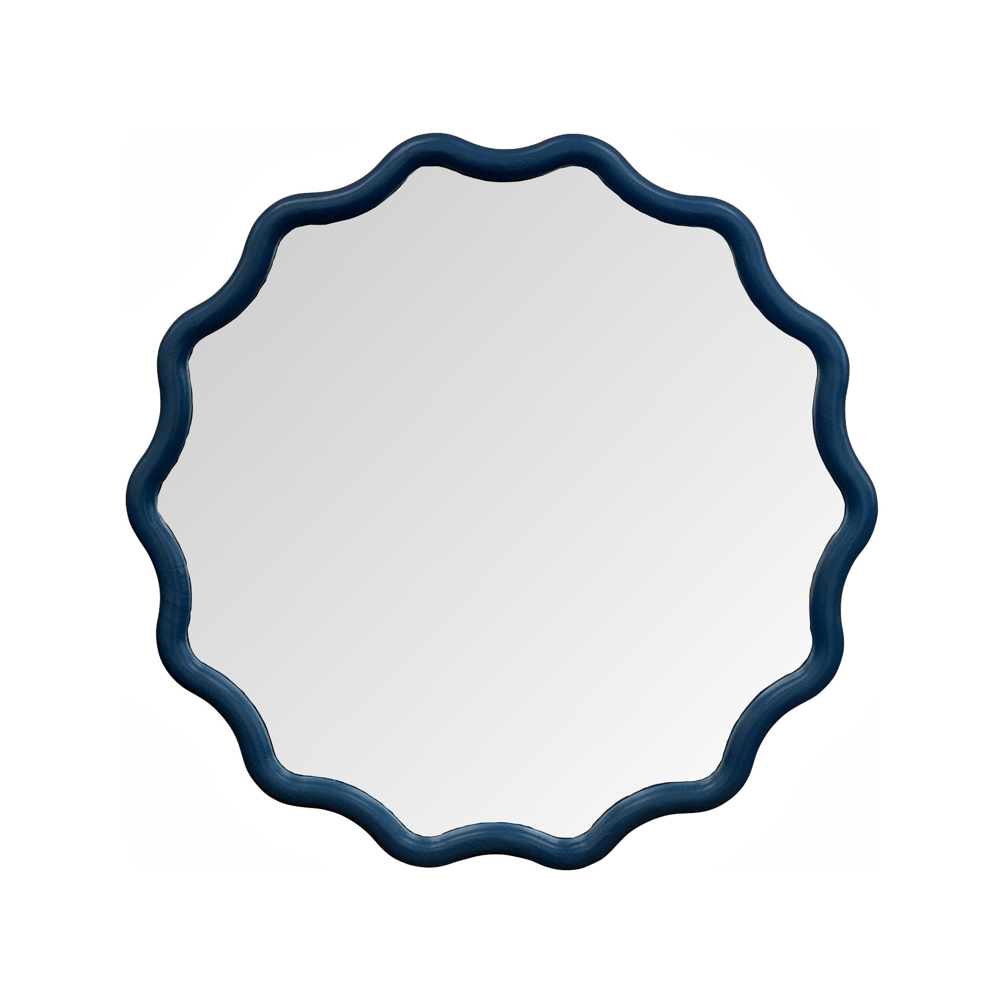 Howard Elliott Pine Ripples Round Mirror Blue 33073