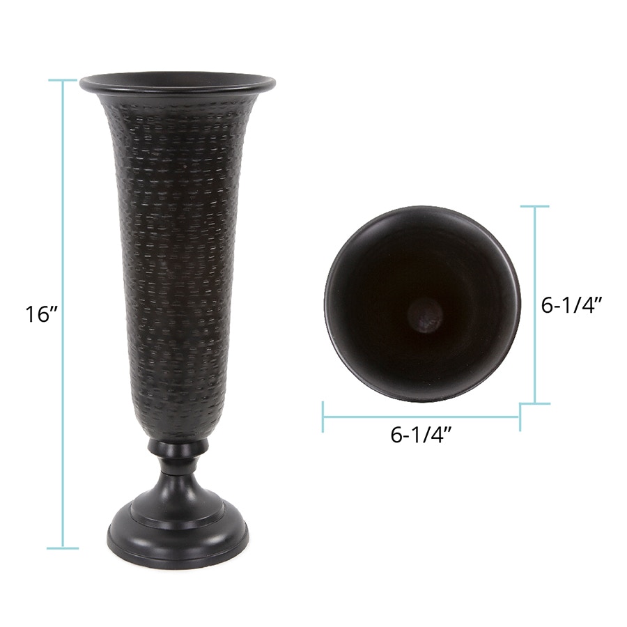 Howard Elliott The Hammered Em Dash Tall Flared Trumpet Vase, Medium 35328