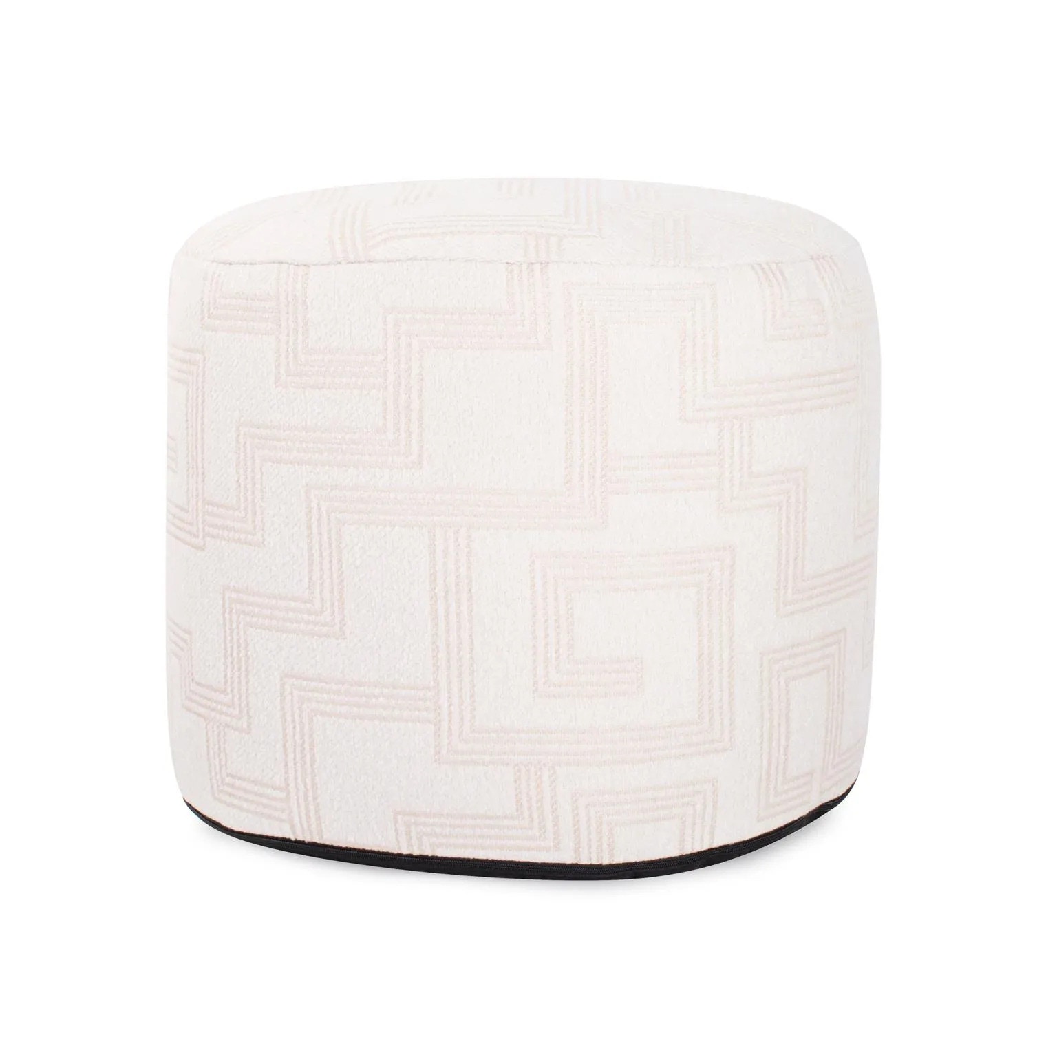 Howard Elliott Indoor/Outdoor Pouf Tall Syros Natural Q872-1352