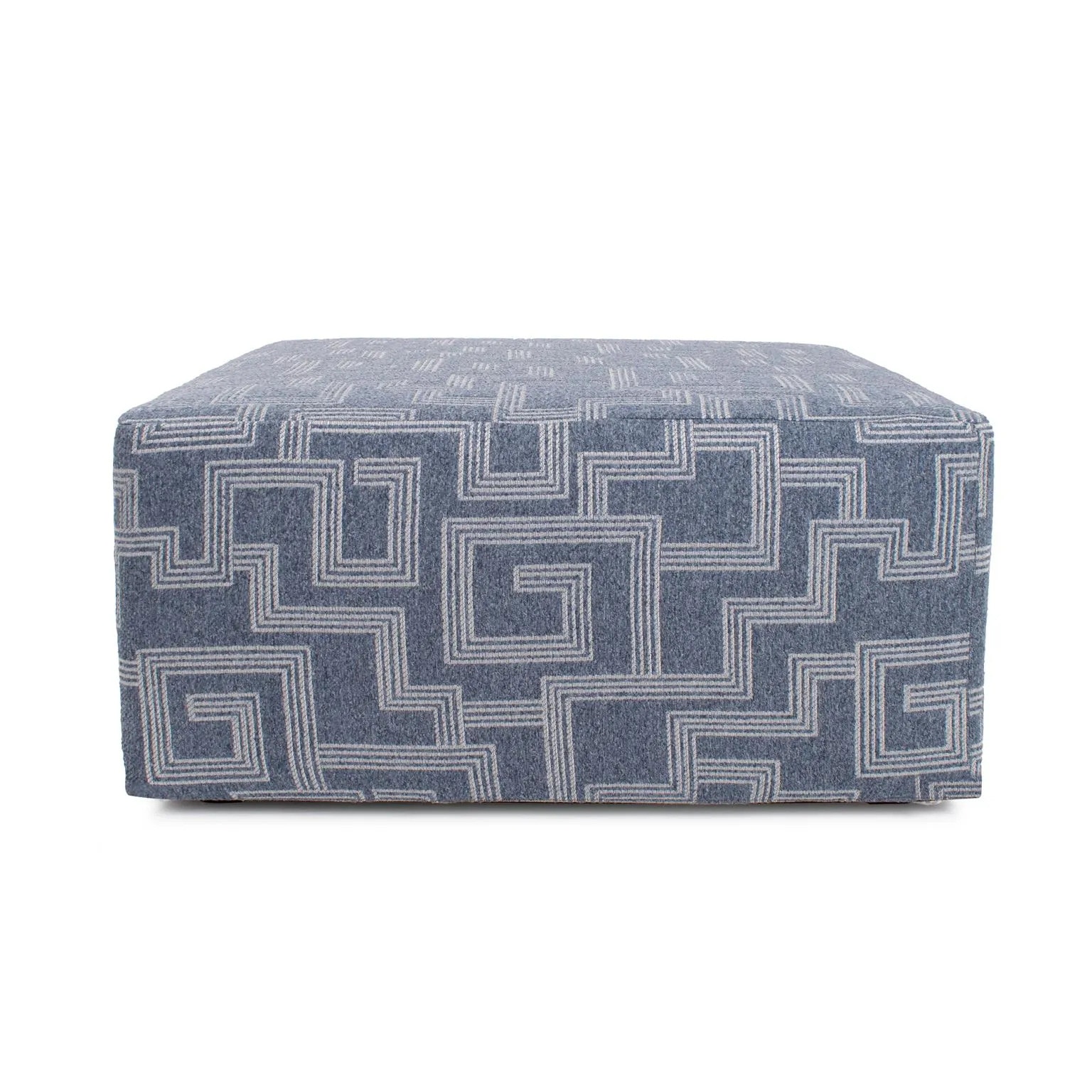 Howard Elliott Indoor/Outdoor Universal Square Ottoman Syros Denim Q133-1354