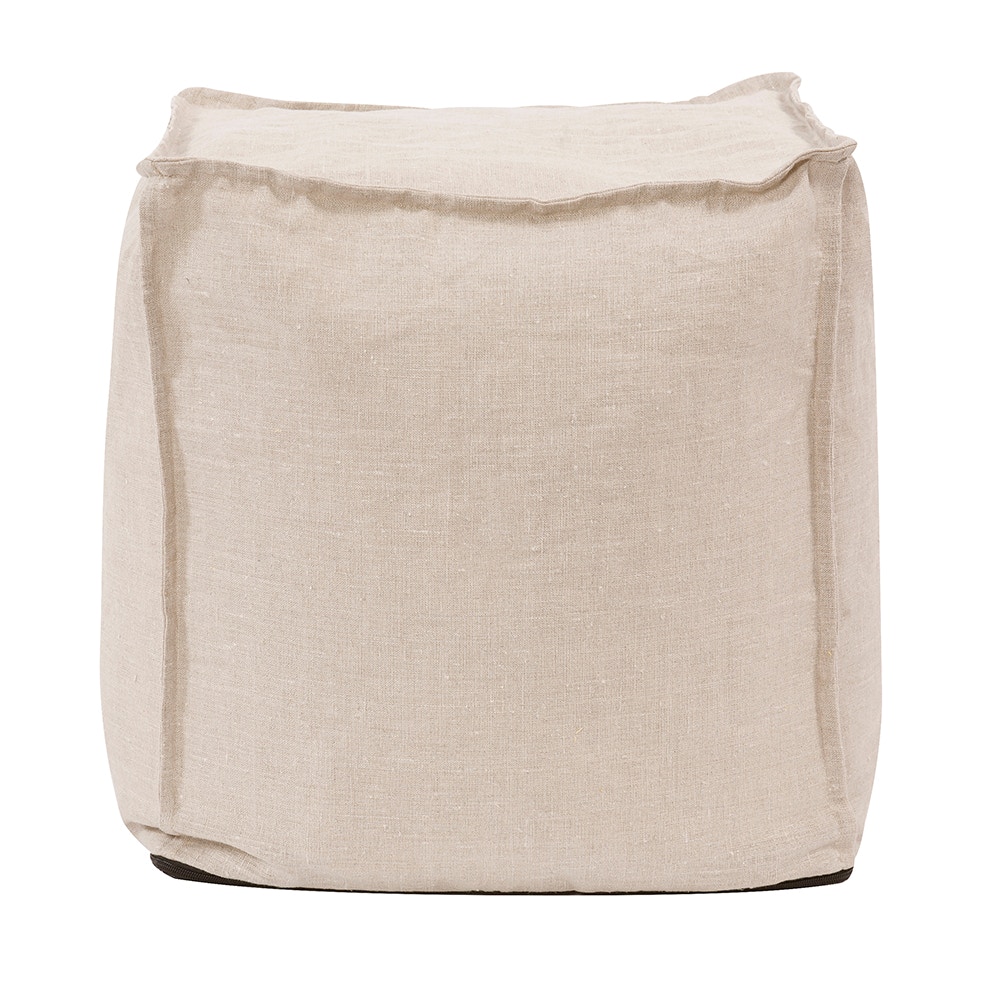 Howard Elliott Square Pouf Prairie Linen 873-610