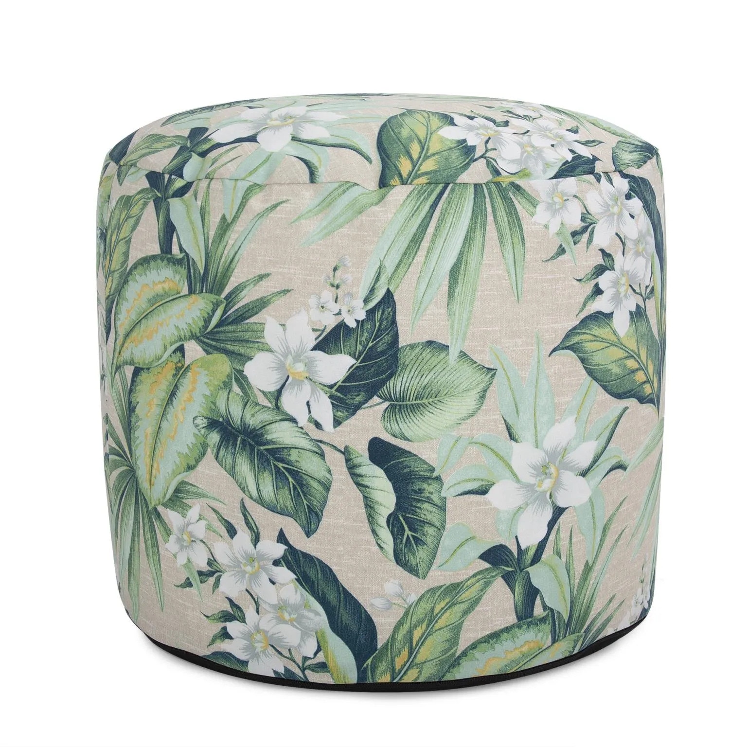 Howard Elliott Outdoor Round Tall Pouf Bora Breeze Q872-1277