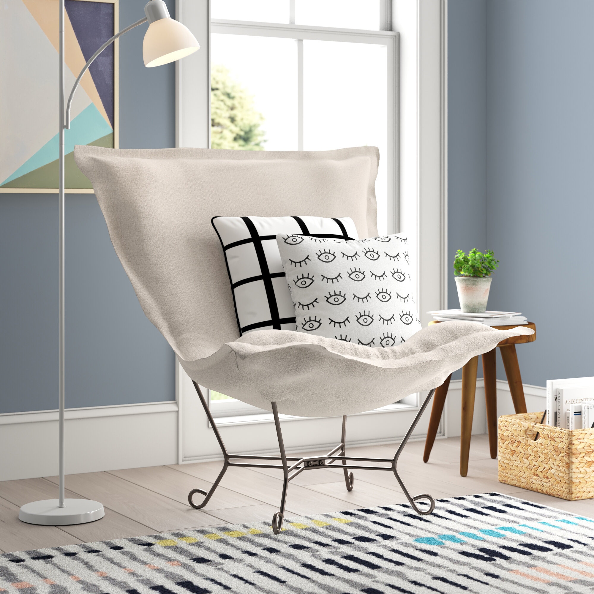 Scroll best sale puff chair