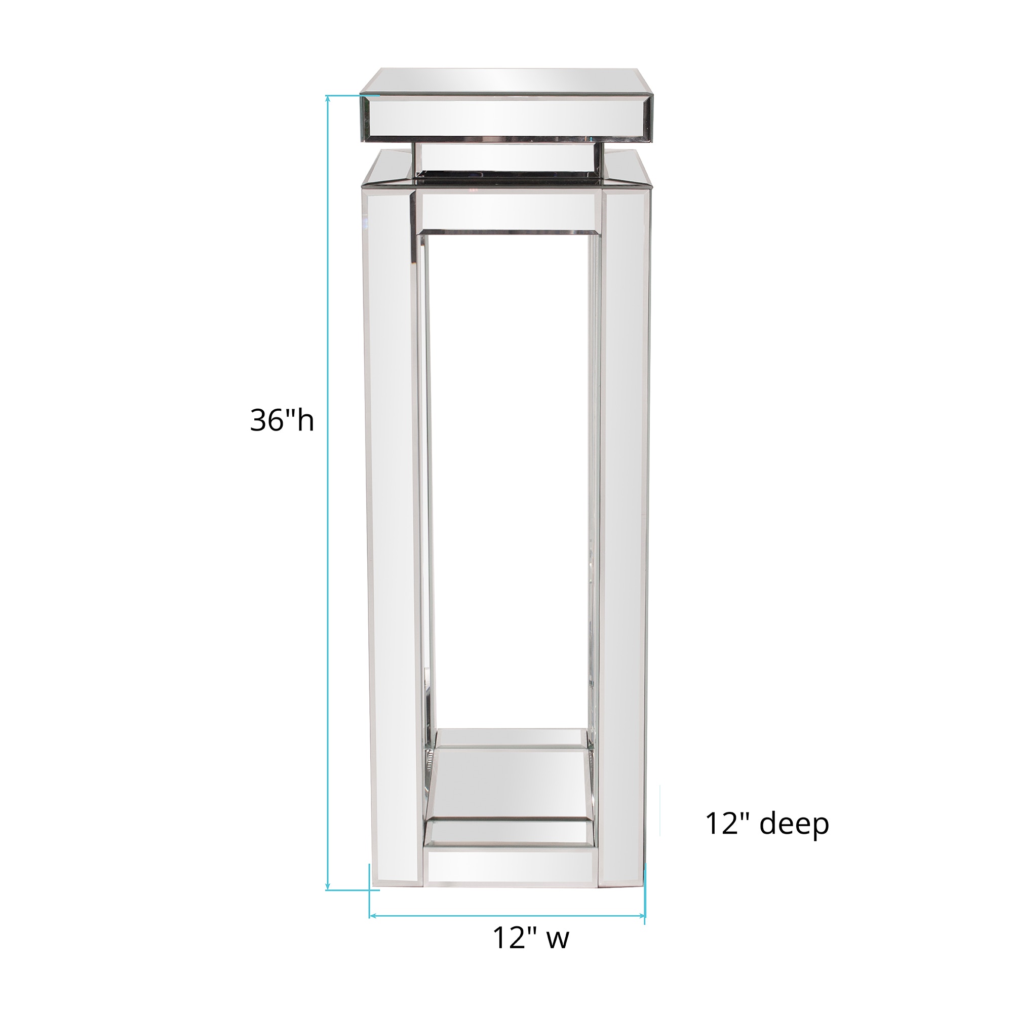 Howard Elliott Home Accents Mirrored Pedestal Table tall 11186