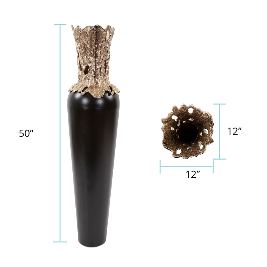 Howard Elliott The Black Zetian Vase, Tall 51405