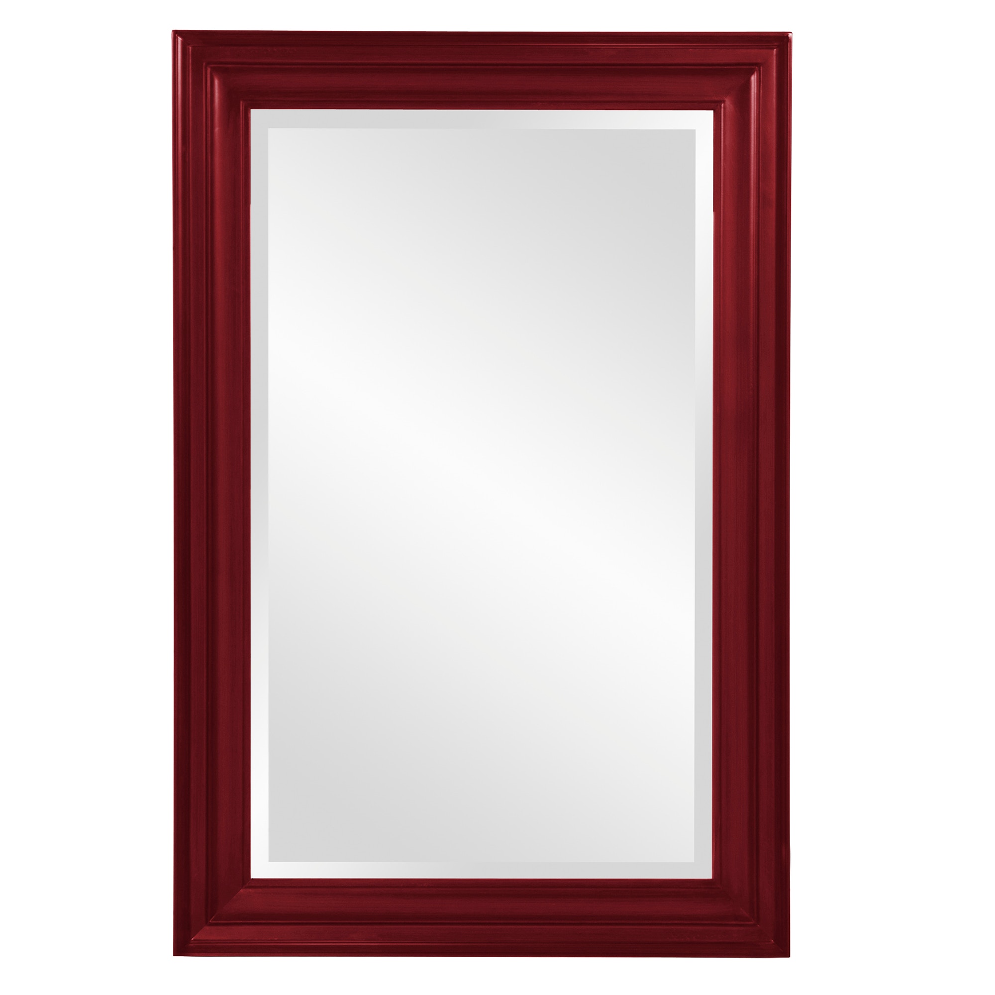 Howard Elliott George Mirror - Glossy Burgundy 53049BU