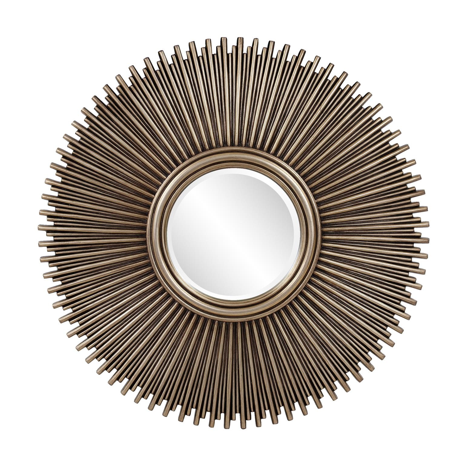 Howard Elliott Midsized Singapore Mirror in Silver Leaf 53178
