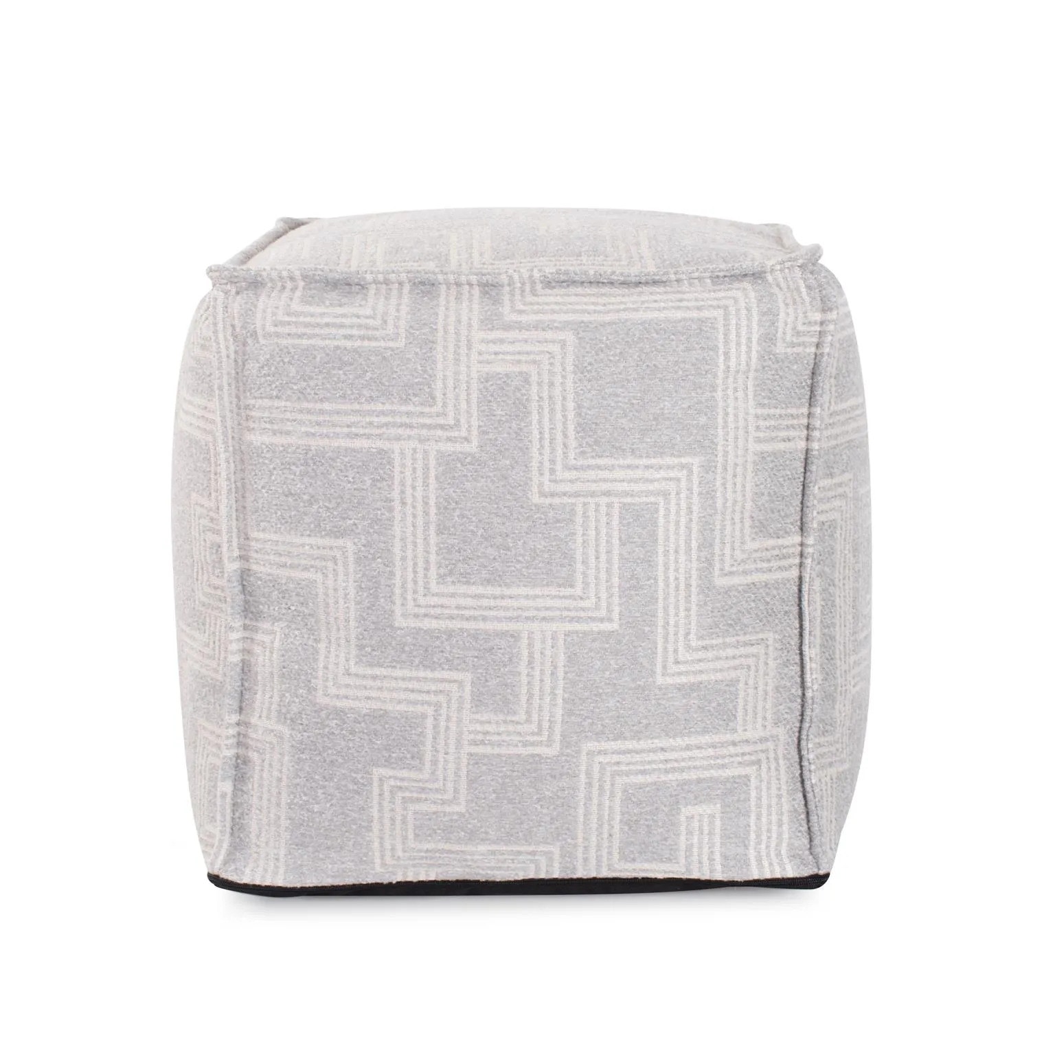 Howard Elliott Tall Square Indoor/Outdoor Pouf Syros Fog Q873-1353