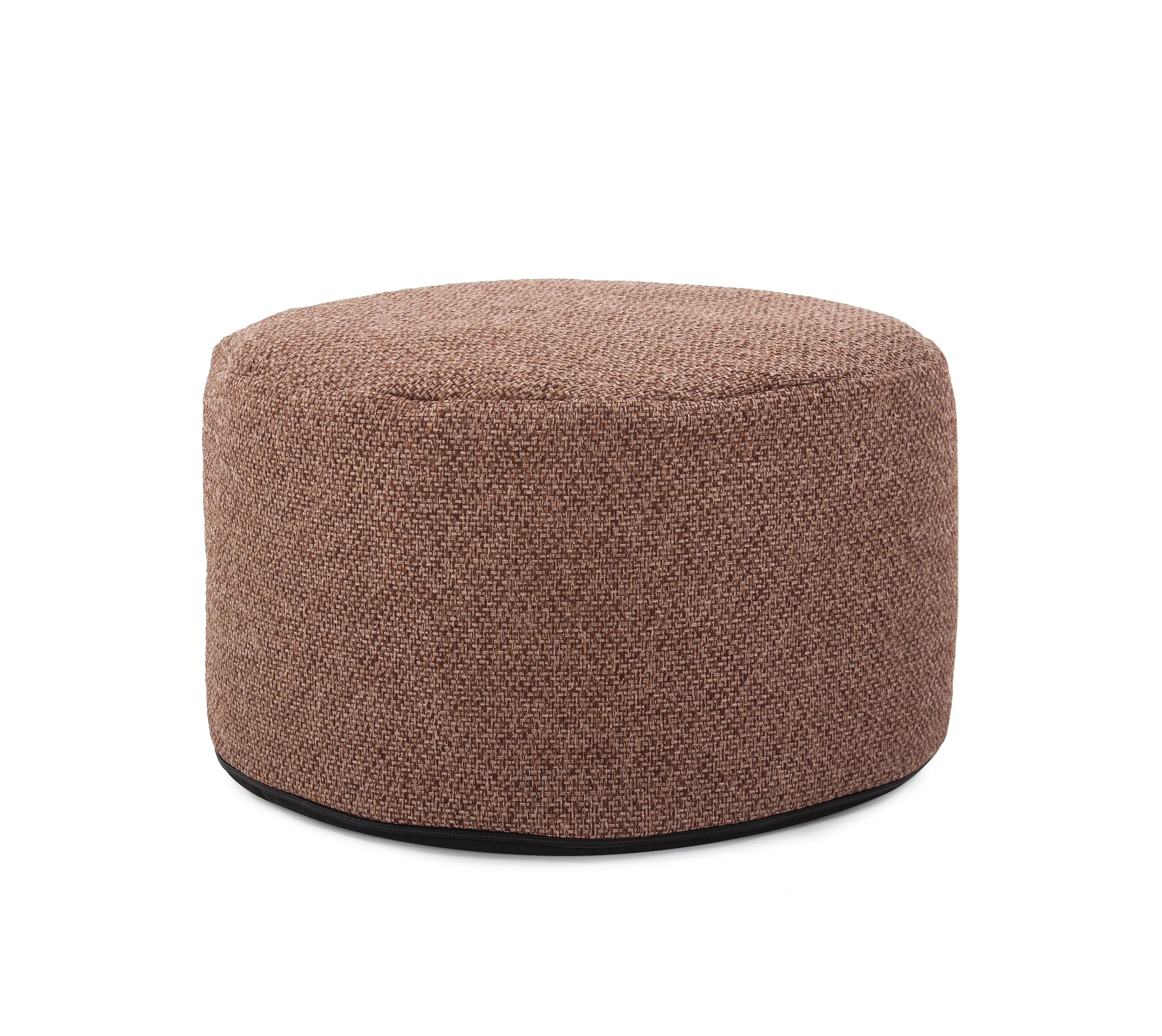 Howard Elliott Round Foot Pouf Panama Chocolate 871-1288