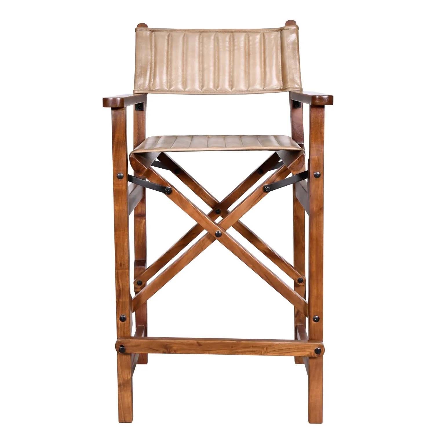 Howard Elliott Leather Bar Stool - Brown 59049