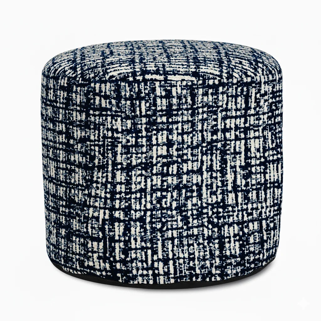 Howard Elliott Milos Navy Indoor Outdoor Tall Pouf Q872-1388