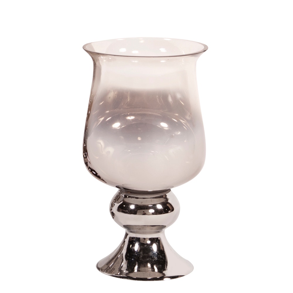 Howard Elliott Smokey Glass Hurricane Small Vase 93018
