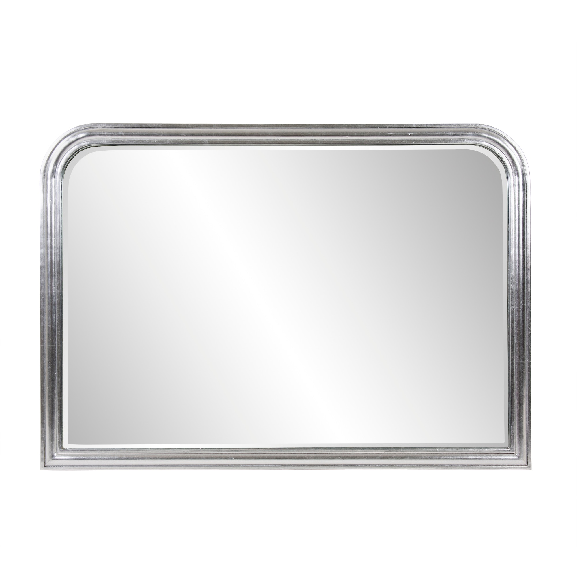 Howard Elliott The French Philippe Mantel Mirror, Bright Silver Leaf 66054
